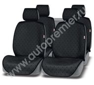 Комплект накидок на передние и задние сиденья ALCANTARA  PLUS,  черный